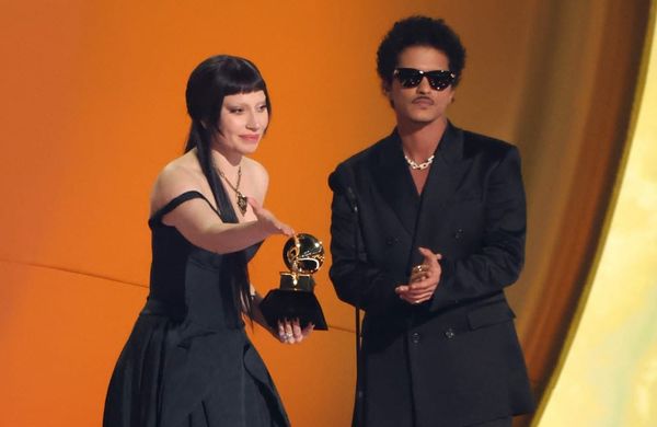 Lady Gaga and Bruno Mars - Grammys 2025 - Award - Getty