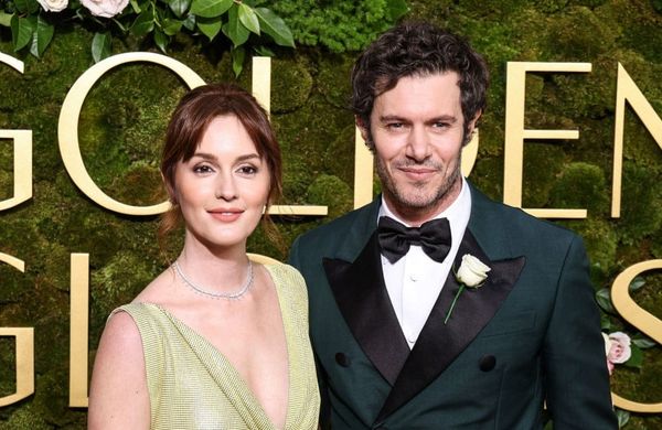 Adam Brody and Leighton Meester at Golden Globe Awards January 2025 Avalon