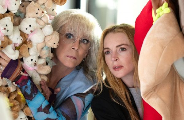 amie Lee Curtis and Lindsay Lohan in Disney's - Freakier Friday - Getty