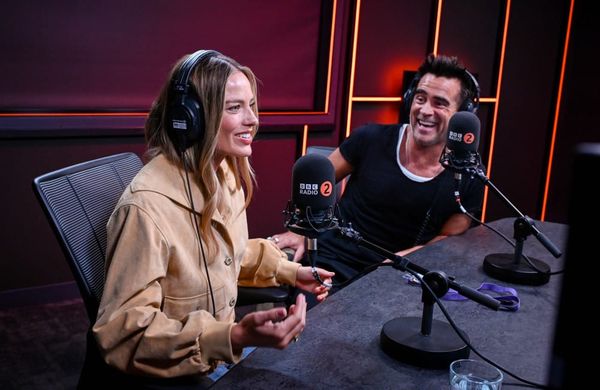 Margot Robbie and Colin Farrell - BBC Radio 2 Breakfast Show PR ONE USE - 2025