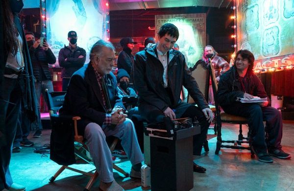 Megalopolis BTS - Lionsgate - Adam Driver and Francis Ford Coppola