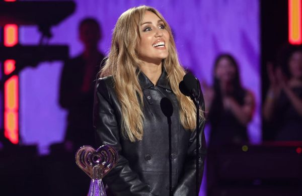 Miley Cyrus on stage at iHeartRadio Awards - Getty - March 2026