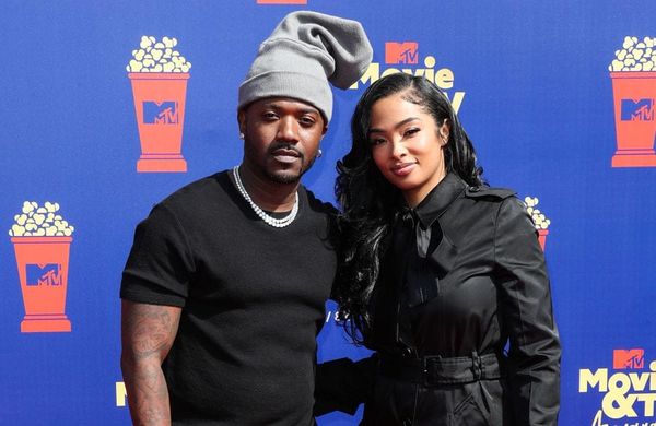 Ray J and Princess Love on the red carpet at MTV Movie and TV Awards - June 19 - Photoshot