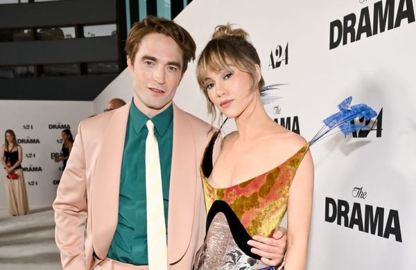 Robert Pattinson and and Suki Waterhouse at "The Drama" Los Angeles Premiere - Getty