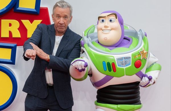 Tim Allen and Buzz Lightyear - FAMOUS - London - May - 2026 - Toy Story 5 UK Launch Event