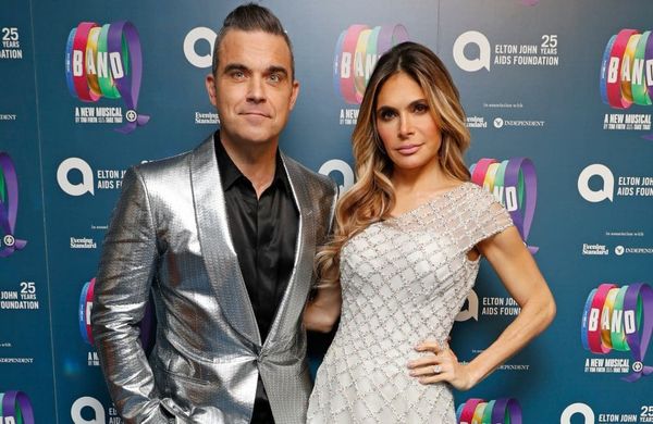 Robbie Williams and Ayda Field - Theatre Royal Haymarket 2018 - Getty