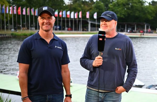 Stefan Raab (re.) holte sich für die "Jetski Star WM" Ralf Schumacher an die Seite.