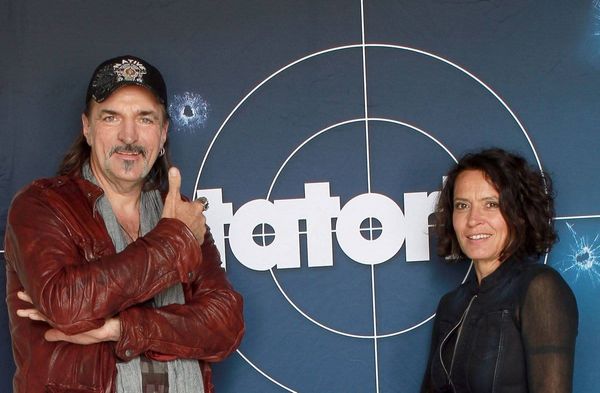 Andreas Hoppe und Ulrike Folkerts während eines Set- und Pressetermins zu einem SWR-"Tatort" im Jahr 2014.