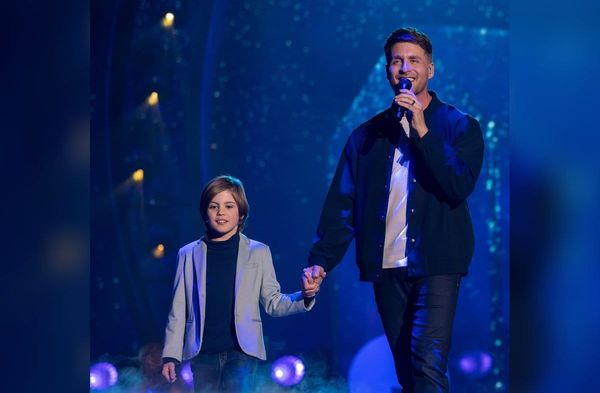 Alexander Klaws und Sohn Lenny in der "Giovanni Zarrella Show".