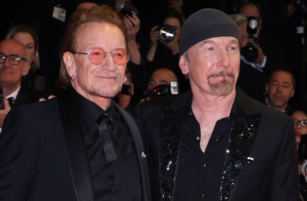 Bono und The Edge waren für Aufnahmen im Studio.