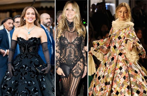 Jennifer Lopez, Heidi Klum und Gigi Hadid (v.l.) verzauberten bei der Fashion Week in Mailand.