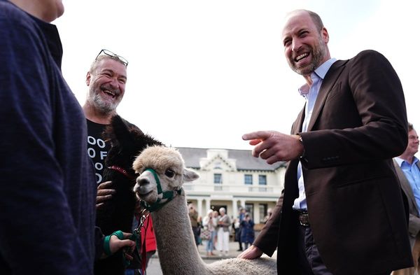 Prinz William hat am Dienstag Dartmoor in der Grafschaft Devon besucht und traf dabei neben Bürgerinnen und Bürgern auch Alp…