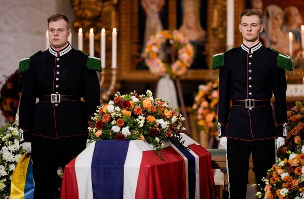 Der Sarg von Prinzessin Astrid in der Ris-Kirche in Oslo.