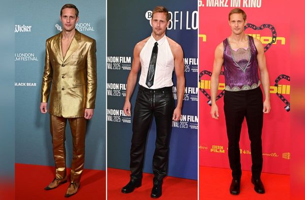 Alexander Skarsgård ist stets für eine modische Überraschung gut.