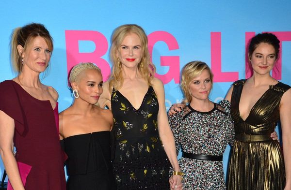 2017 feierten Laura Dern (v.l.), Zoë Kravitz, Nicole Kidman, Reese Witherspoon und Shailene Woodley in Los Angeles die Premi…