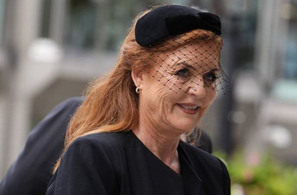 Sarah Ferguson, hier bei einer Beerdigung im Jahr 2025.