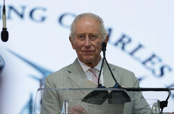 König Charles bei seiner Rede in Nassau.
