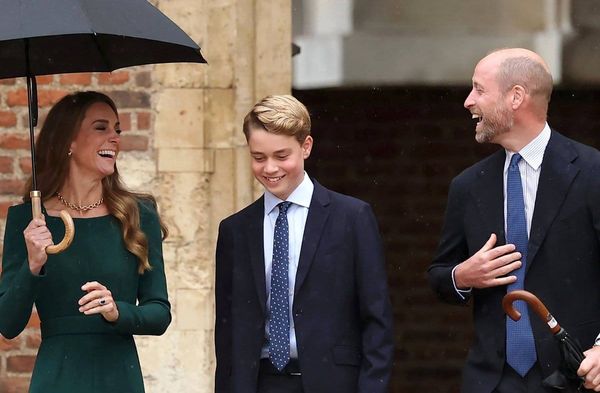 Prinz William (r.) und Prinzessin Kate begleiteten Prinz George im September zu seinem ersten Schultag am Eton College.