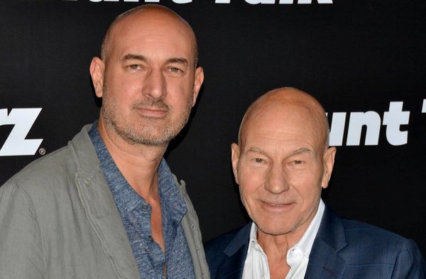 Daniel (l.) und Patrick Stewart im Jahr 2015 in Los Angeles.
