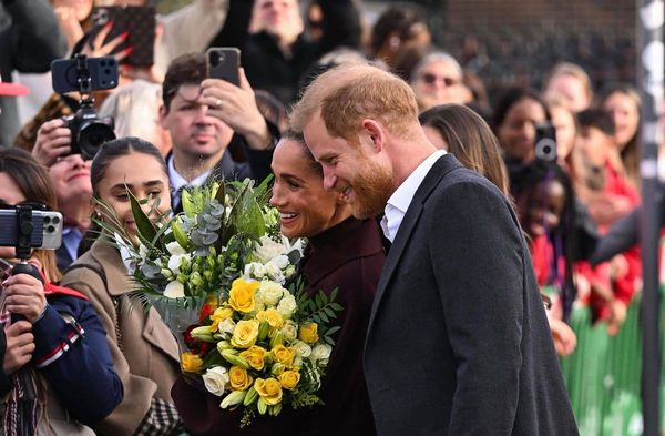 Prinz Harry und Herzogin Meghan lassen sich in Nottingham von ihren Fans feiern.