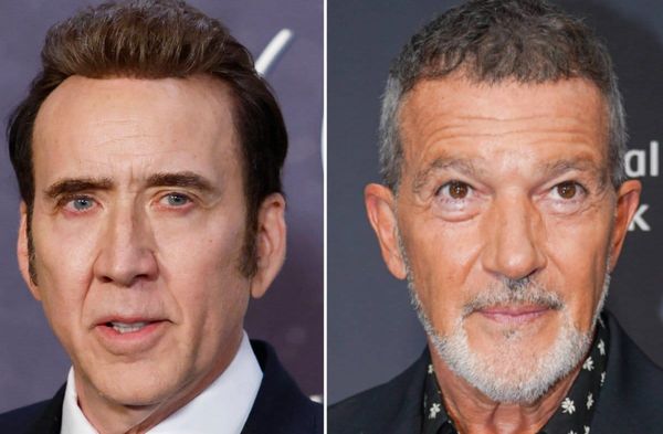 Nicolas Cage (li.) und Antonio Banderas werden 2027 für "True Detective" drehen.