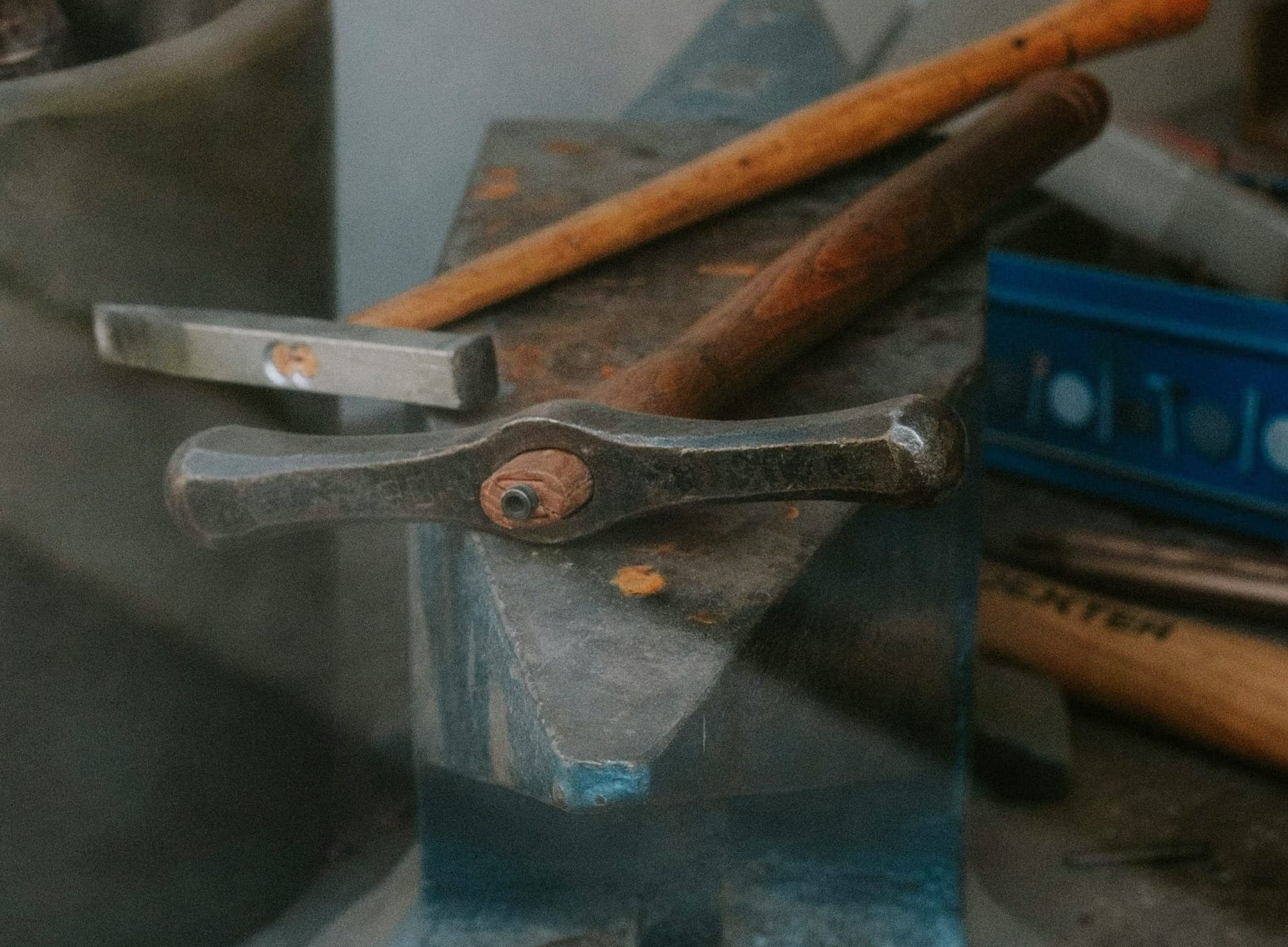 a group of tools on a table