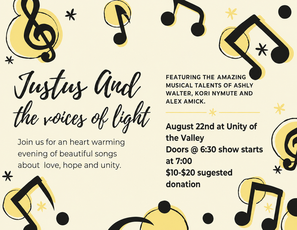 Justus and Voices of Light concert at Unity!