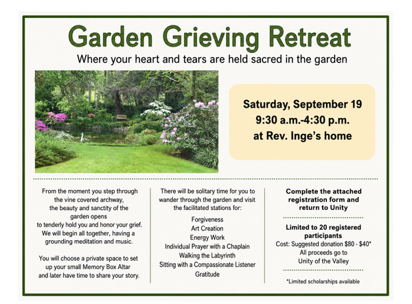 GARDEN GRIEVING at Rev. Inge's