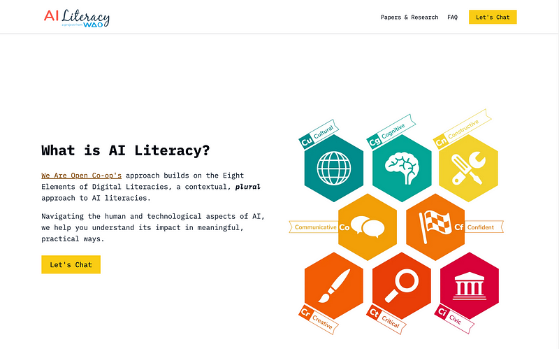 Screenshot of AILiteracy.fyi