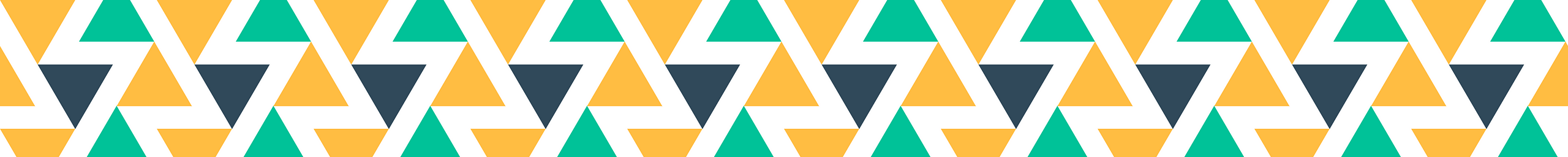 Decorative spacer featuring triangles in WAO colours (made using https://pattern.monster)