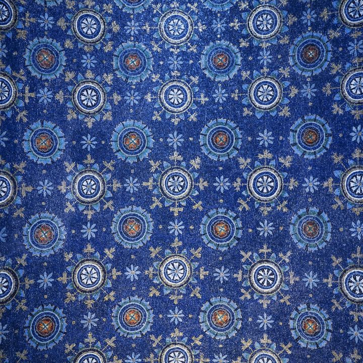 A mosaic pattern in blue