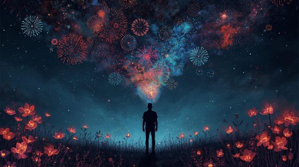 Night sky inside: when your thoughts are still awake.
