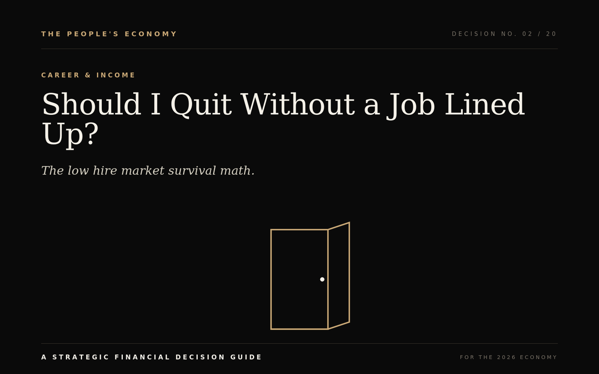 Should I quit without a job lined up?