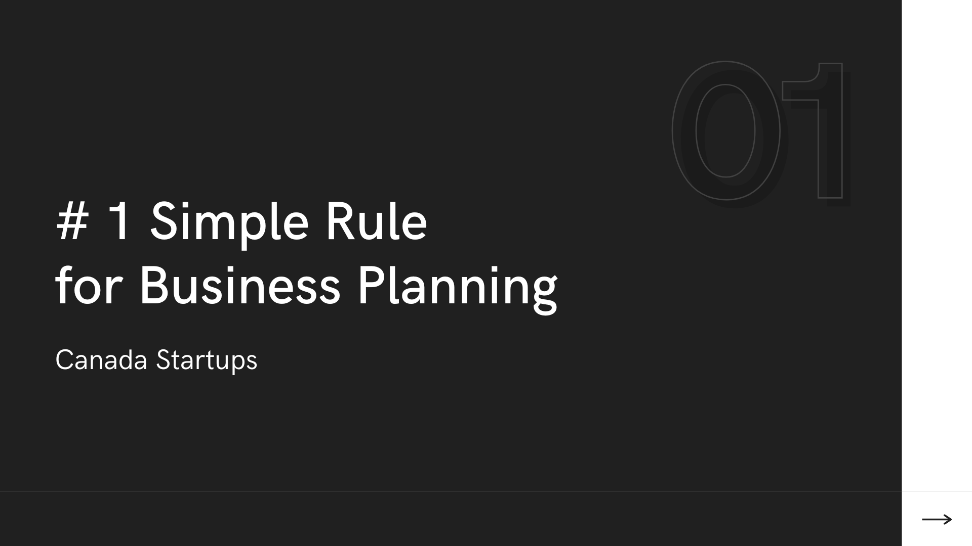 1 Simple Rule For Business Planning