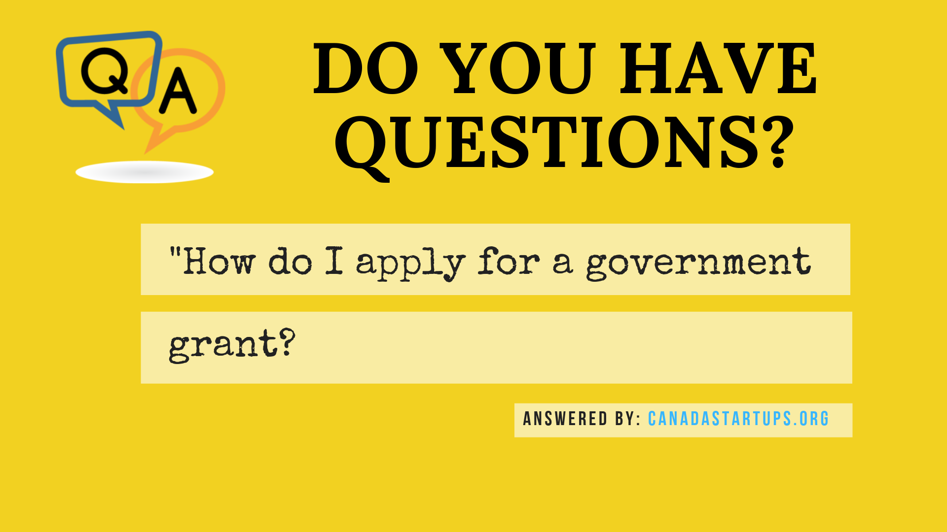 How do I apply for a government grant?