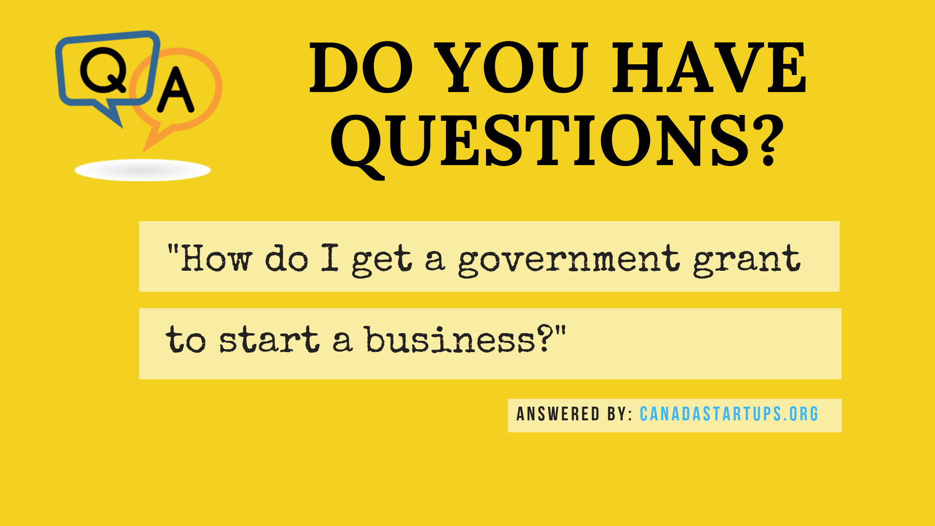 How do I get a government grant to start a business?