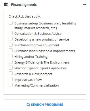 Alberta business funding