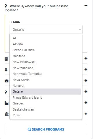 Alberta business funding