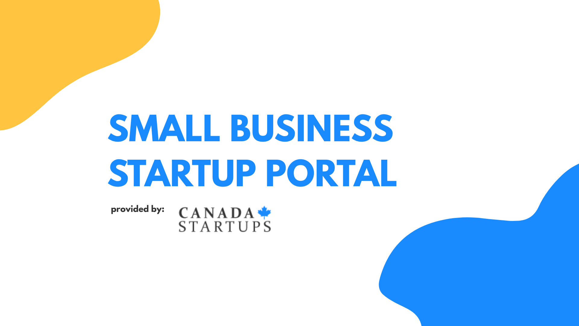 Small Business Startup Portal by CanadaStartups.org