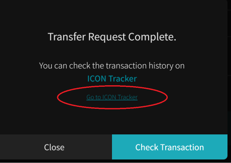 Click "Go to ICON Tracker"