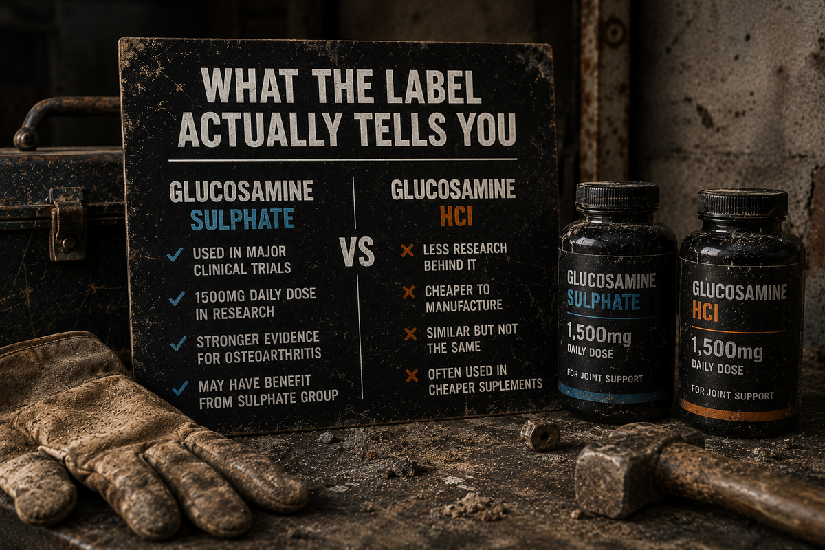 Glucosamine Sulphate vs Glucosamine HCl — What the Label Actually Tells You