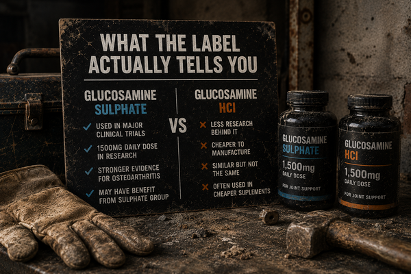 Glucosamine Sulphate vs Glucosamine HCl — What the Label Actually Tells You