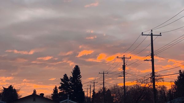 sunset over Fulton Place