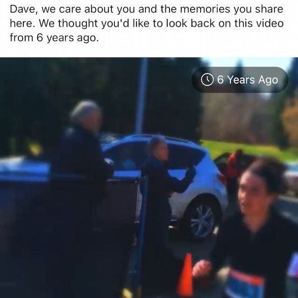 Facebook memory screenshot of race