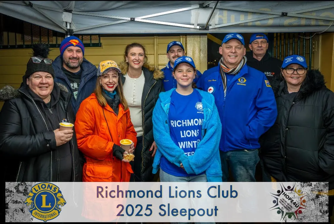 Richmond Lions Sleepout braves the storm for Hope4U