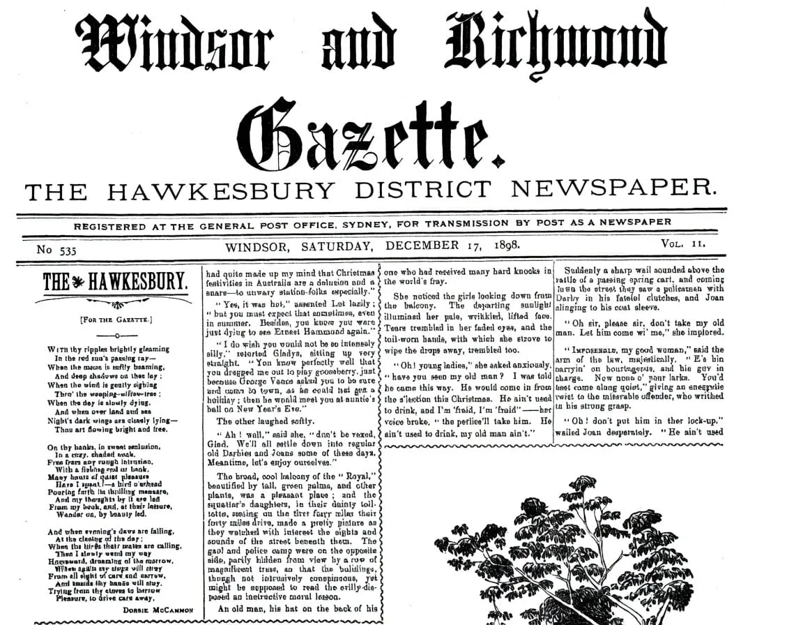 Hawkesbury Poetry 1898