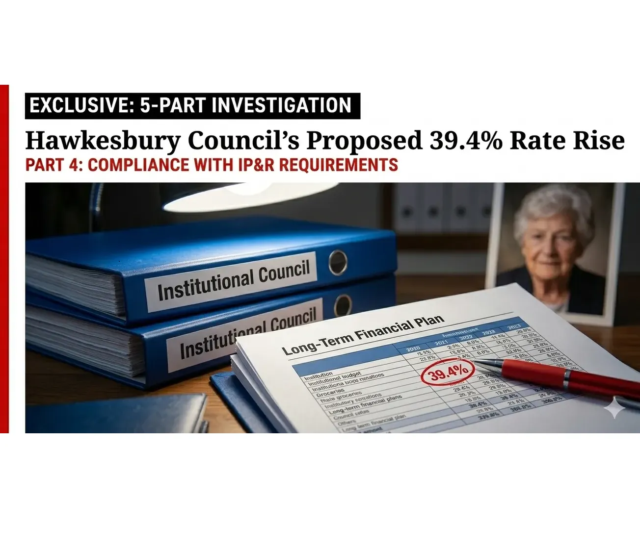 Were Key Financial Plans Properly Adopted Before the Rate Rise Application?