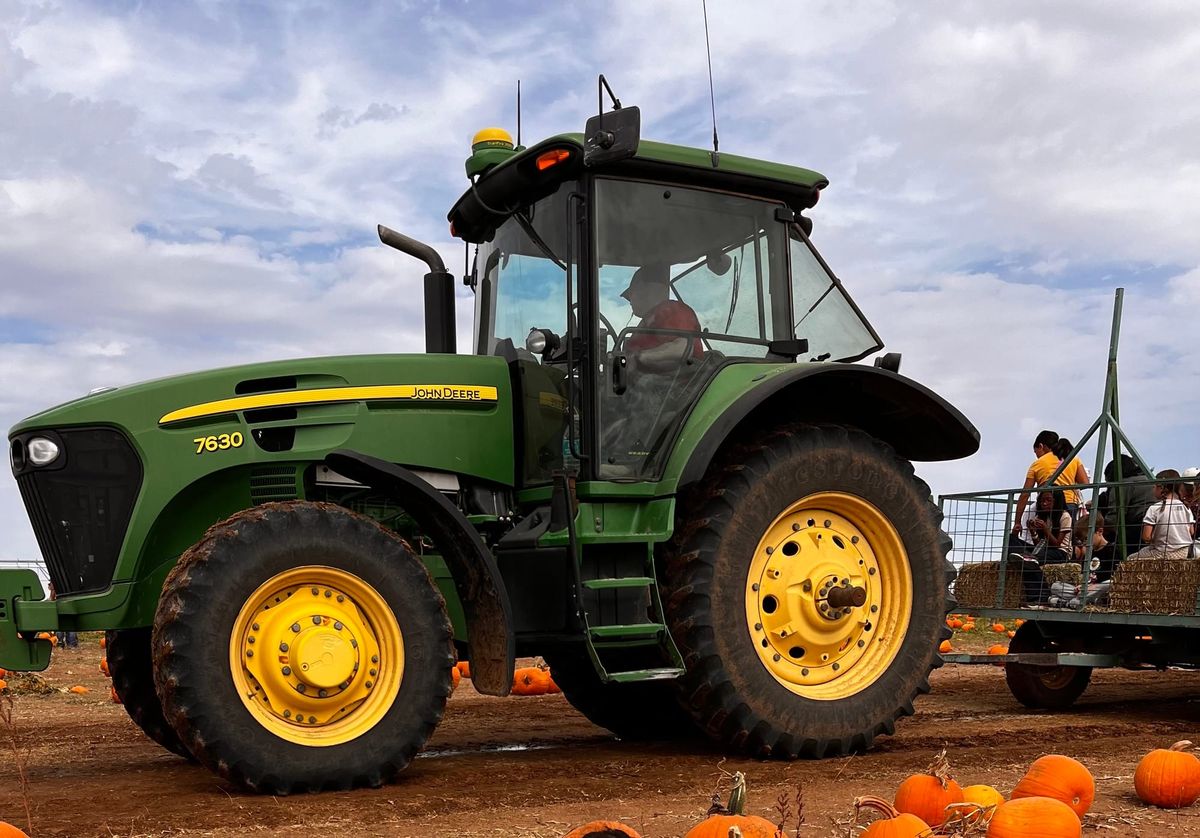 Photo of a tractor at McCall's Pumpkin Patch