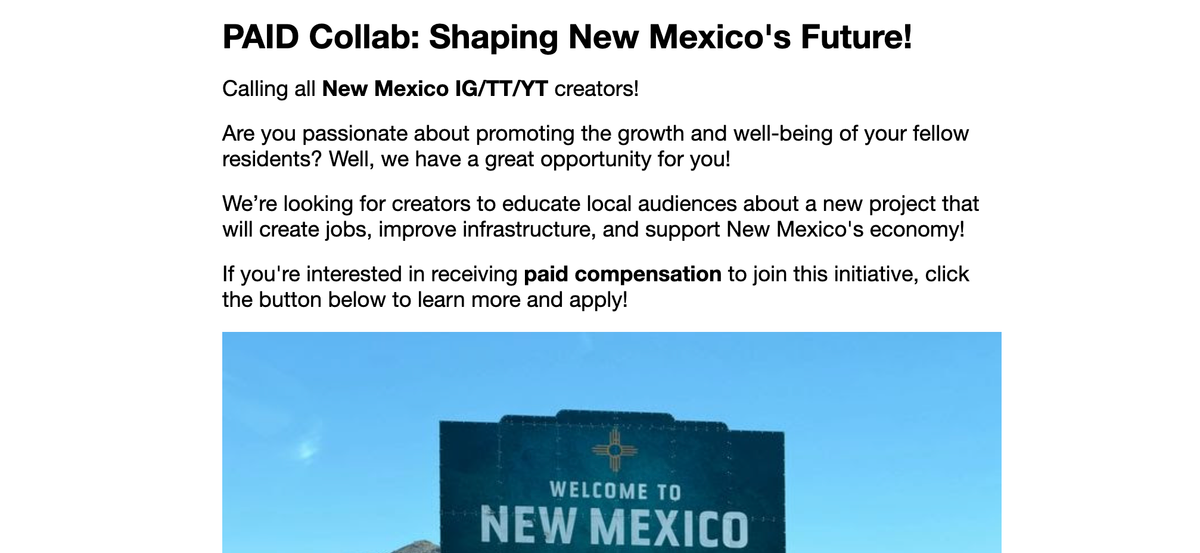 New Mexico Influencers are Being Recruited to Hype Data Centers for $$$