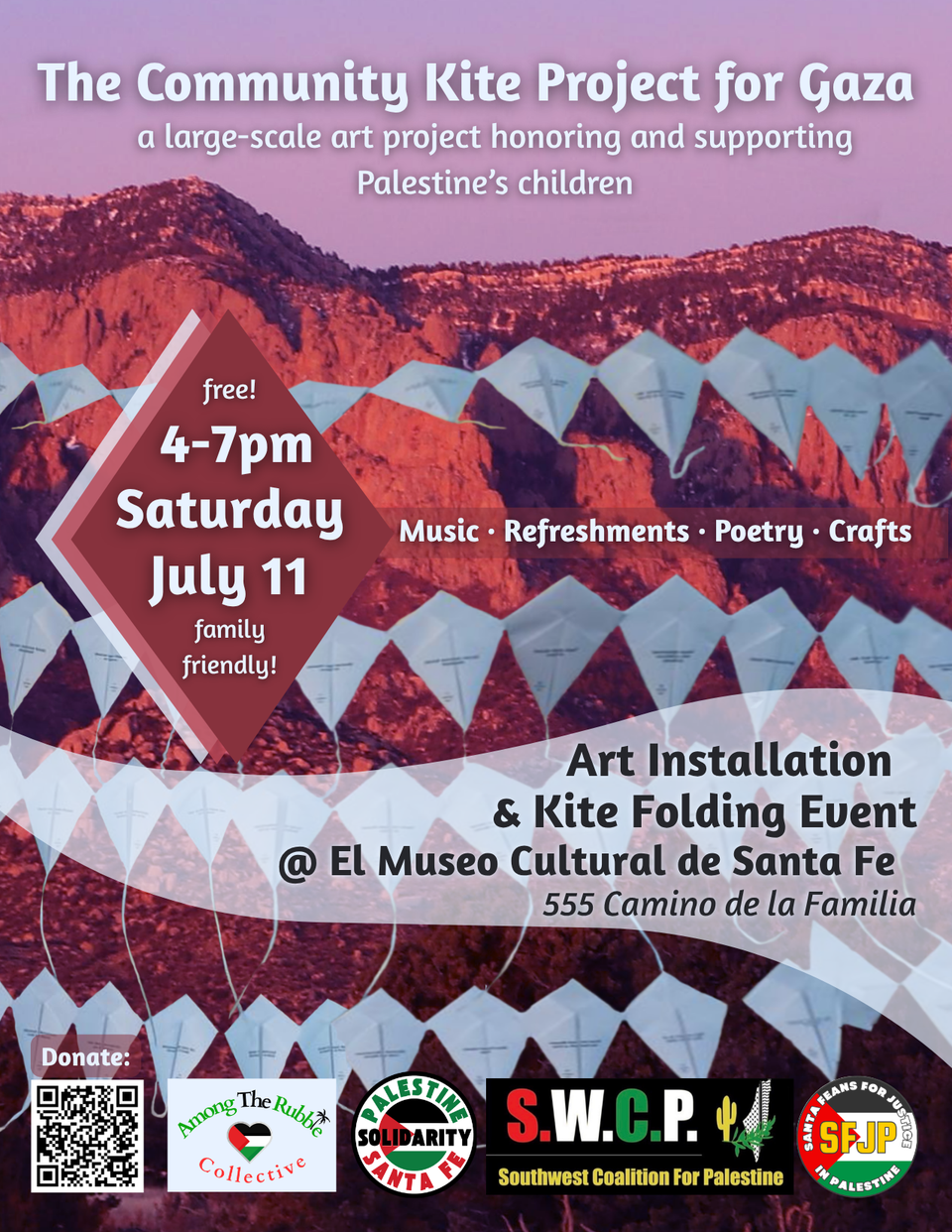 Community Kite Project for Gaza Comes to Santa Fe